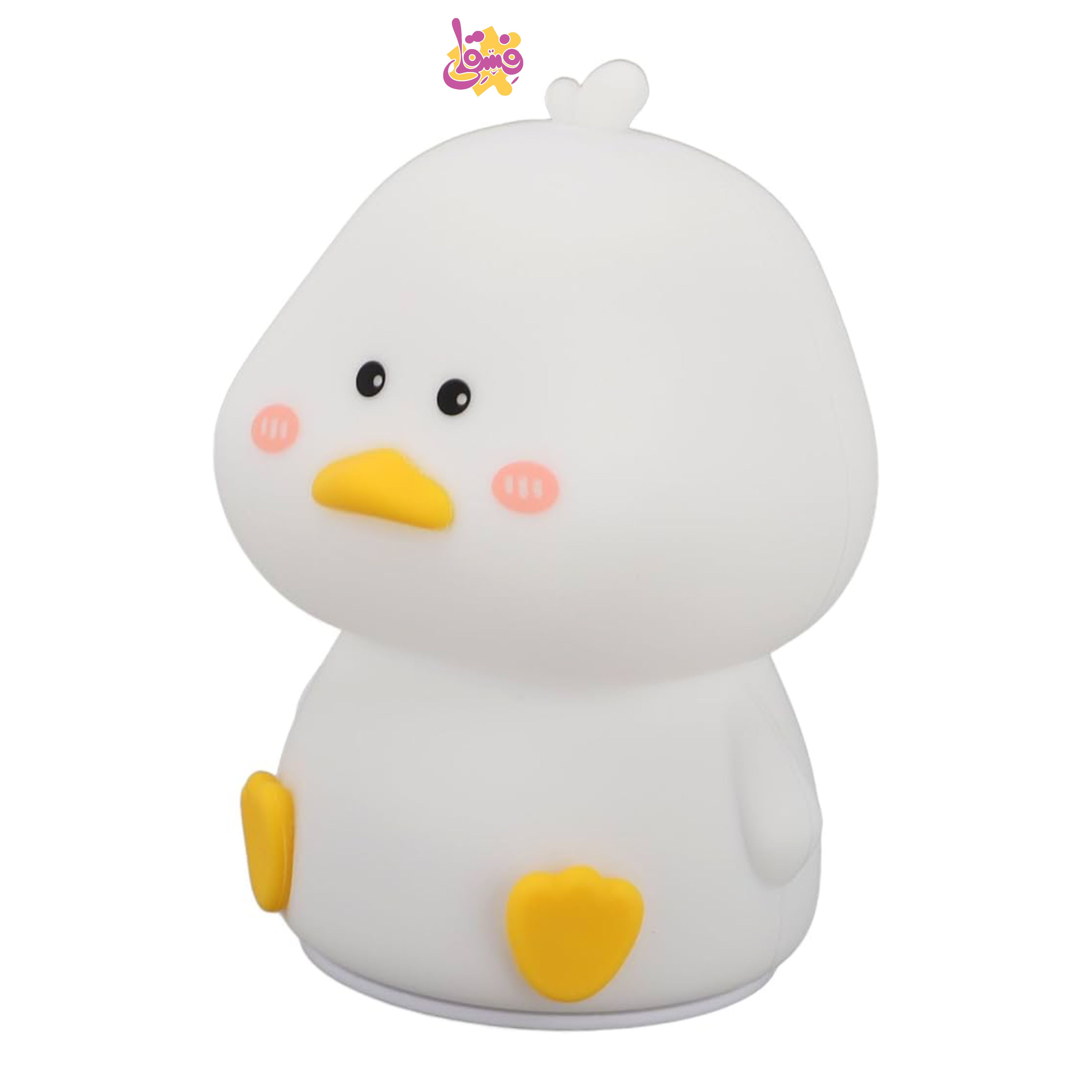 خرید شب خواب سیلیکونی طرح جوجه اردک نشسته ‎در فروشگاه اسباب بازی فسقلی