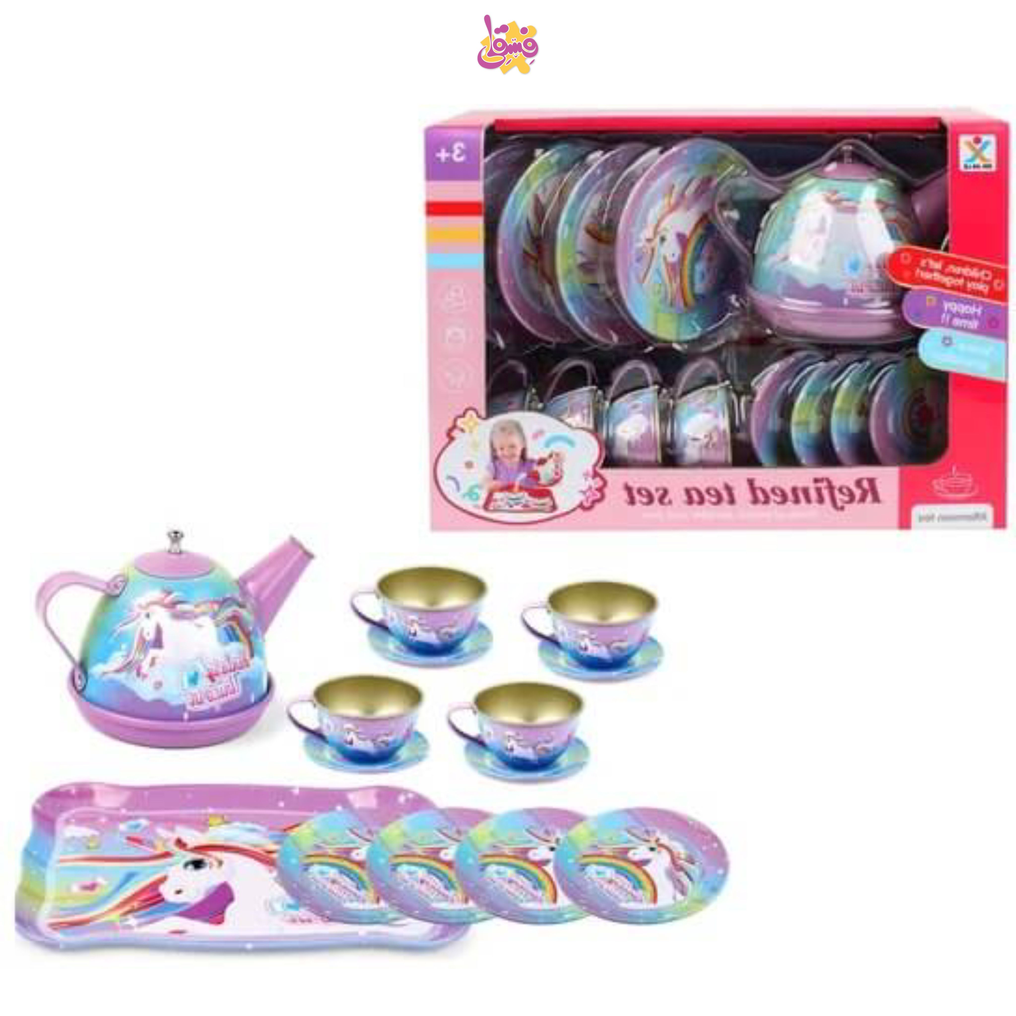 خرید ست چایخوری فلزی 14 تکه یونیکورن از فروشگاه اسباب بازی فسقلی