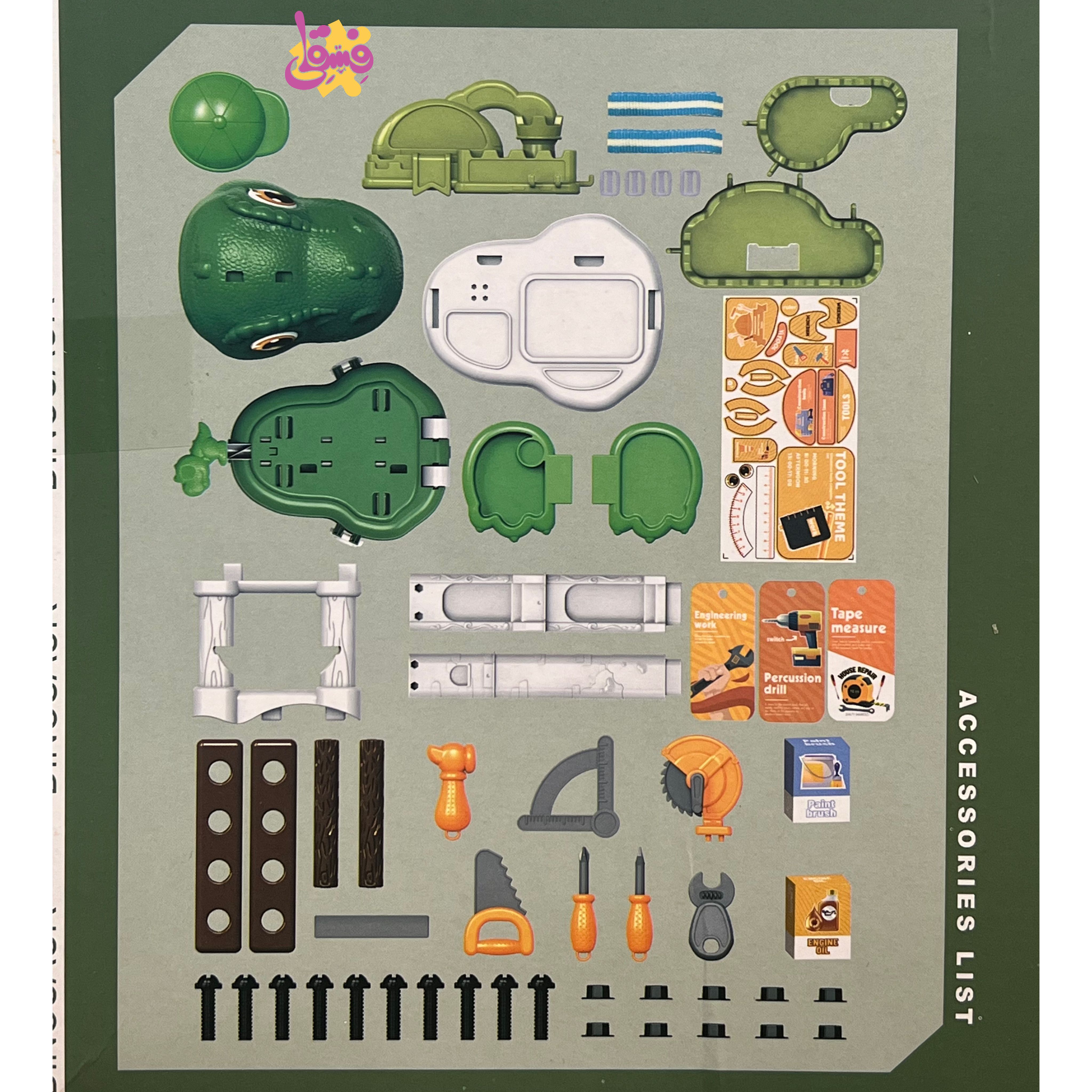 کوله دایناسوری مدل ابزار | فروشگاه اسباب بازی فسقلی