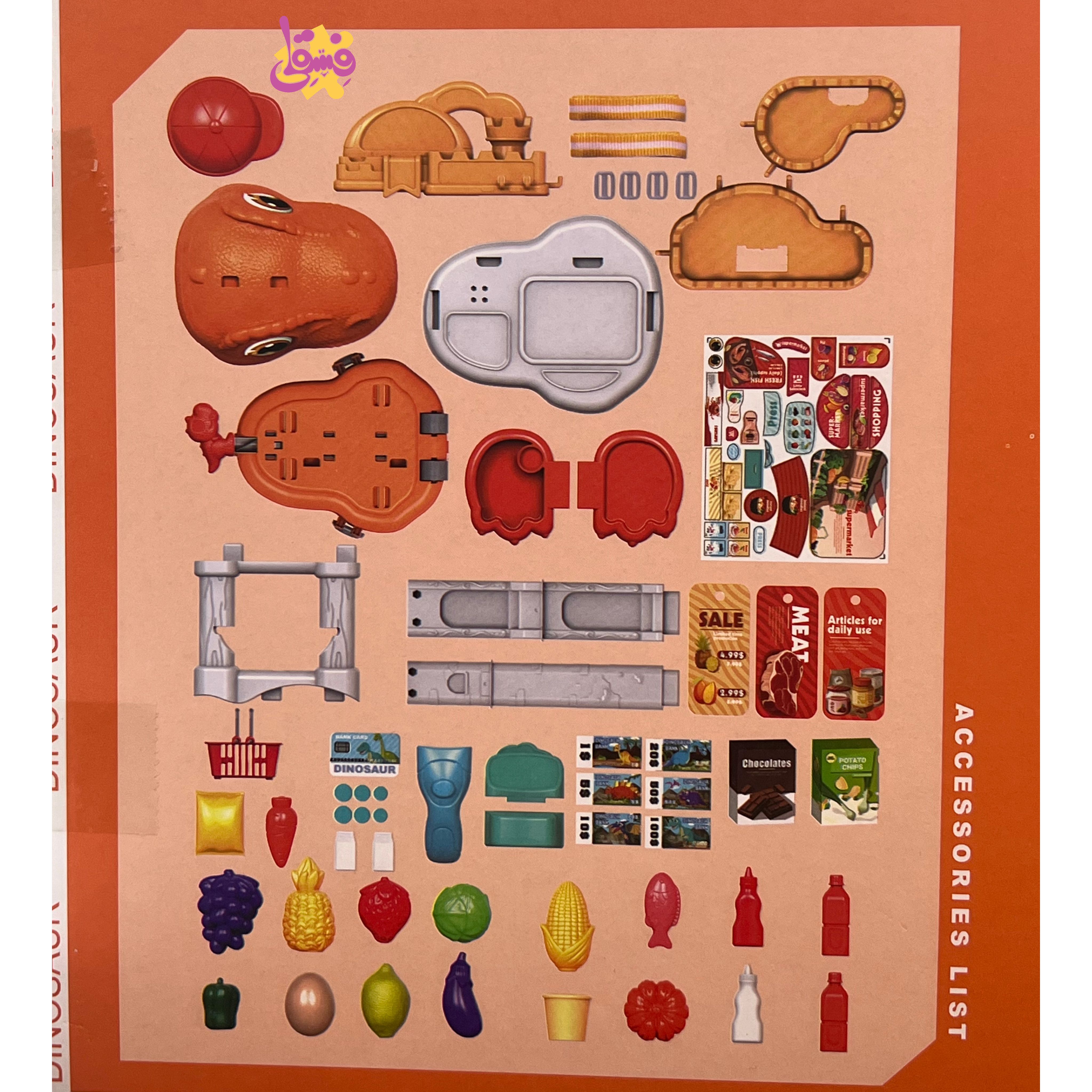 کوله دایناسوری مدل سوپر مارکت | فروشگاه اسباب بازی فسقلی