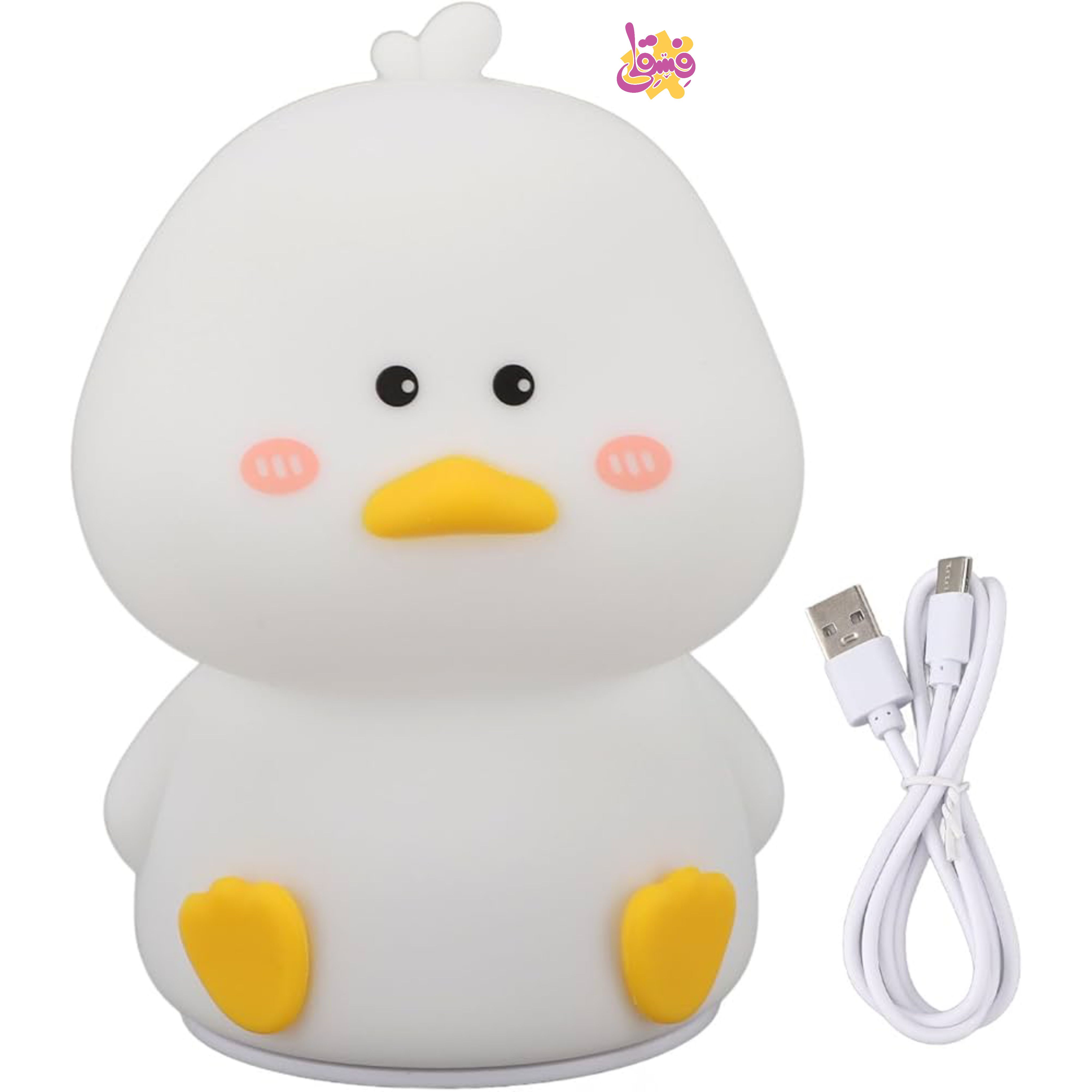 خرید شب خواب سیلیکونی طرح جوجه اردک نشسته ‎در فروشگاه اسباب بازی فسقلی