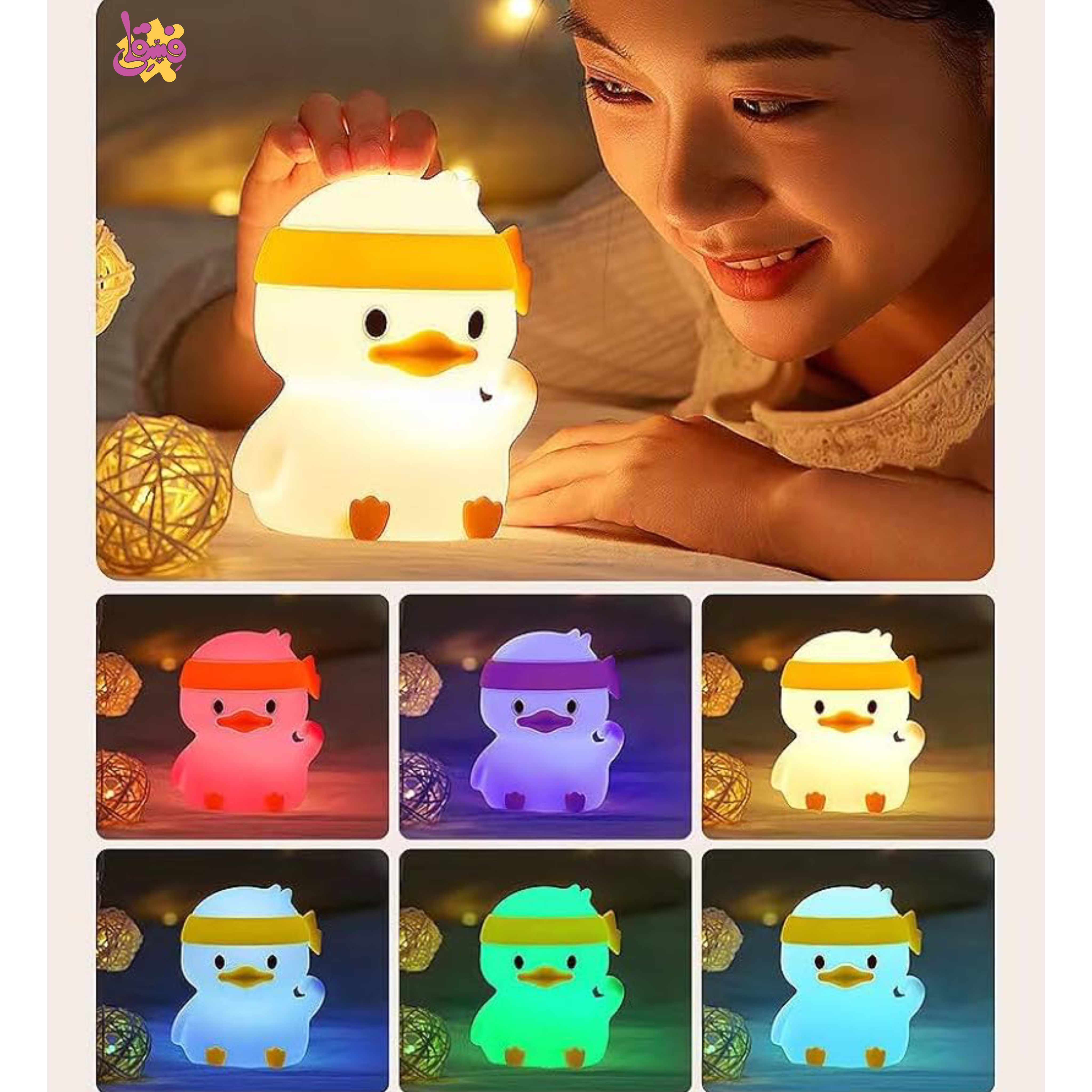 خرید شب خواب سیلیکونی طرح اردک هدبنددار در فروشگاه اسباب بازی فسقلی